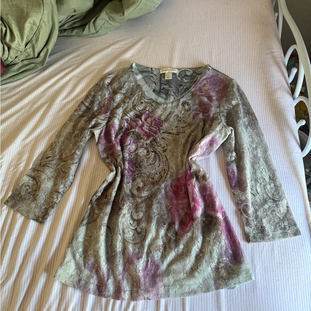 Christopher & Banks Multicolor Floral Blouse